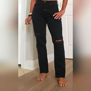 Banana Republic premium denim high rise straight leg jean